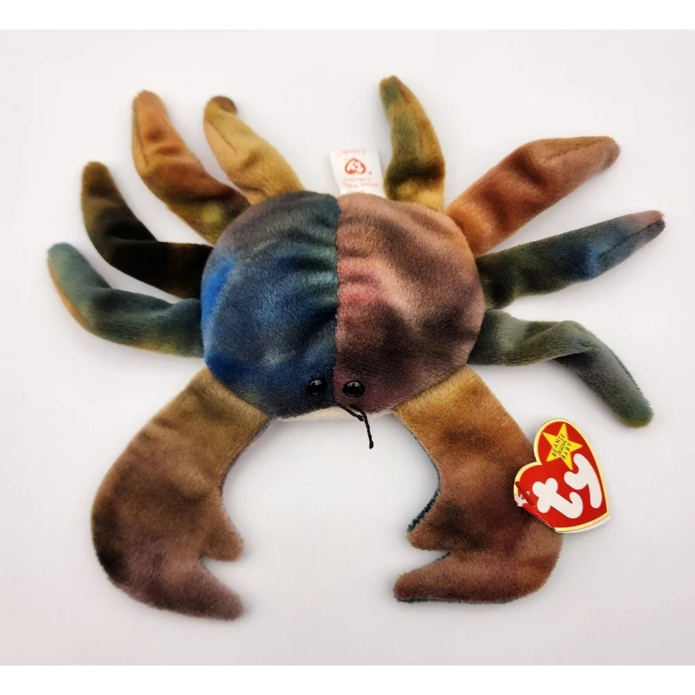 TY Beanie Baby - CLAUDE the Crab (7.5‎ inch)